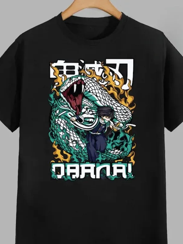 Anime Desenli Unisex Çocuk Tişört  Hashibira Inosuke iblis avcısı