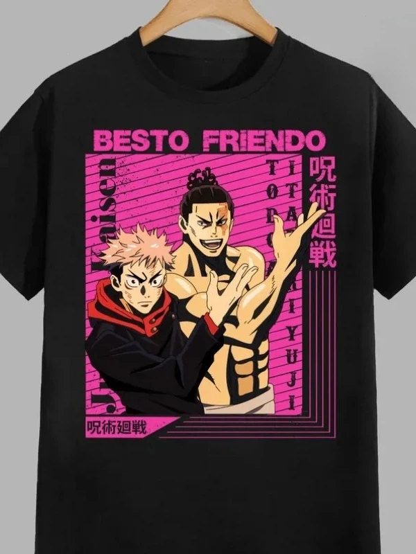 Anime Desenli Unisex Çocuk Tişört Jujutsu Hattı