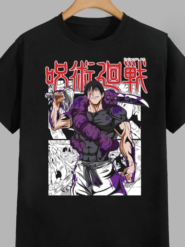 Anime Desenli Unisex Çocuk Tişört  Jujutsu Hattı Fushiguro Megumi ‌