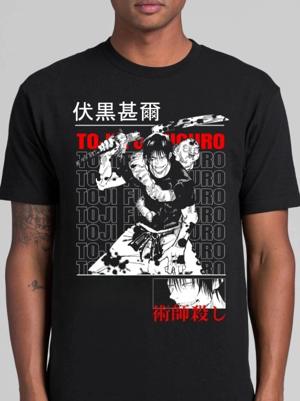 Anime Desenli Unisex Çocuk Tişört  Jujutsu Hattı Fushiguro Megumi ‌