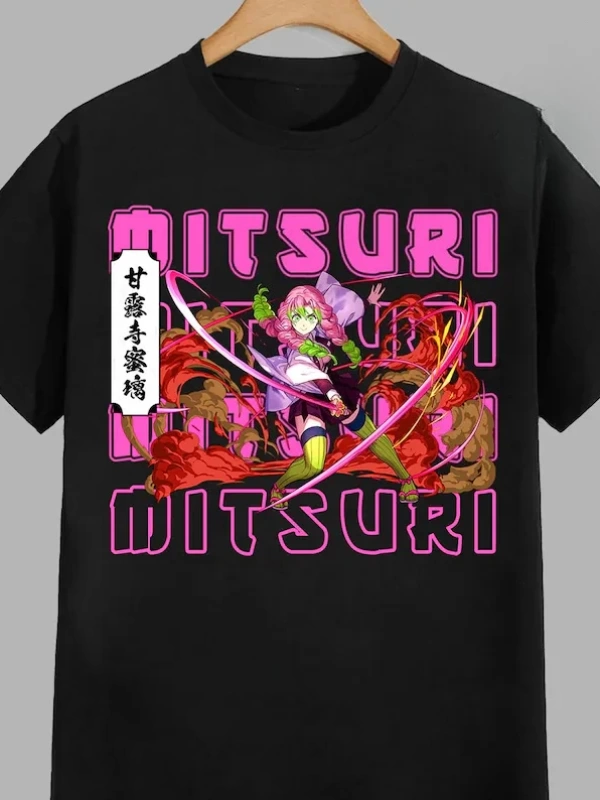 Anime Desenli Unisex Çocuk Tişört  Kanroji Mitsuri iblis avcısı