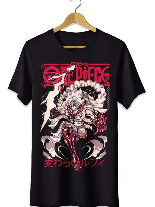 Anime Desenli Unisex Çocuk Tişört   Luffy Zorro