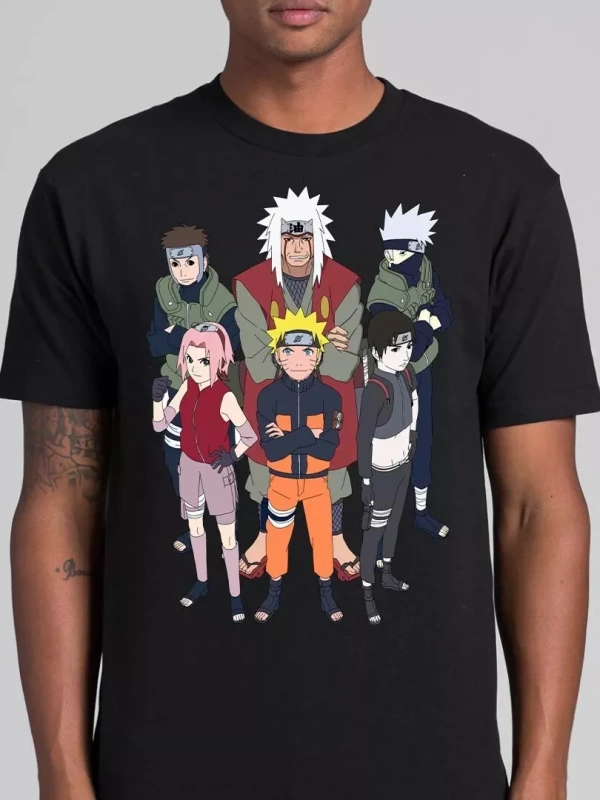 Anime Desenli Unisex Çocuk Tişört  Naruto