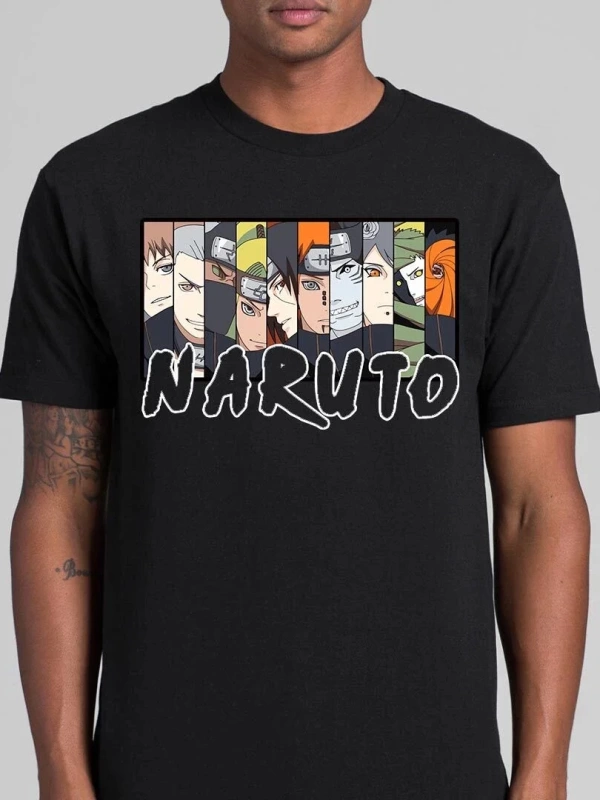Anime Desenli Unisex Çocuk Tişört  Naruto Akatsuki