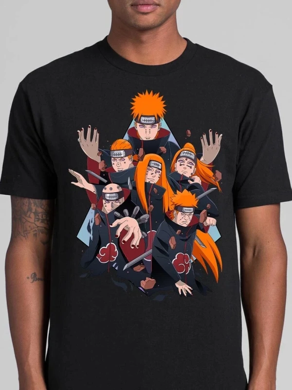 Anime Desenli Unisex Çocuk Tişört  Naruto Anime