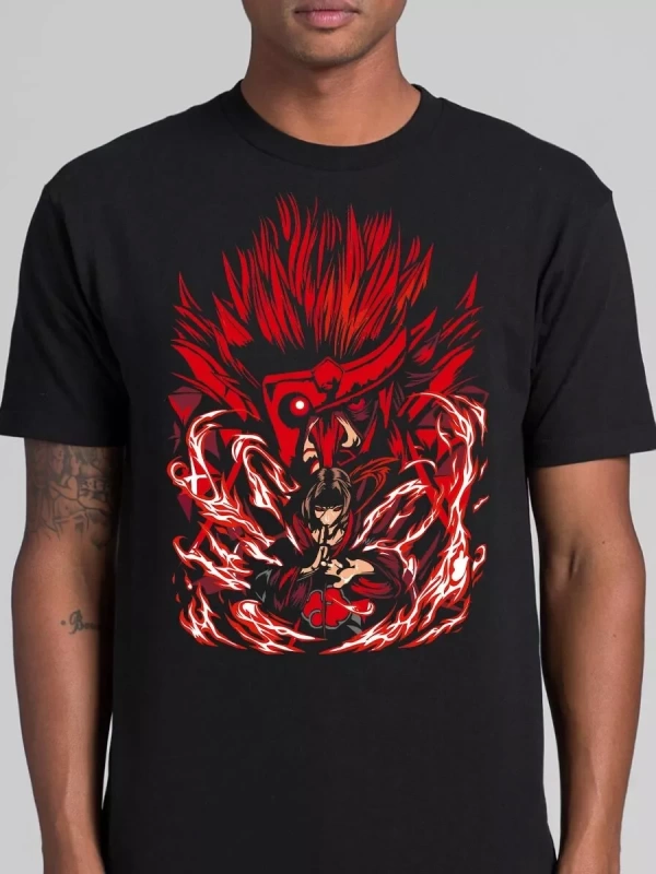 Anime Desenli Unisex Çocuk Tişört  Naruto Itachi Uchiha