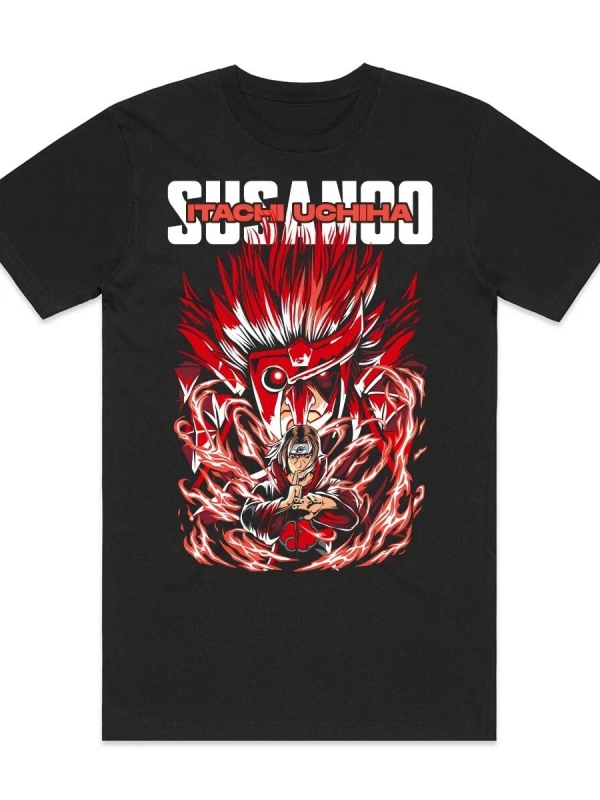 Anime Desenli Unisex Çocuk Tişört  Naruto Itachi Uchiha SUSANOO