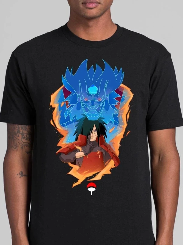 Anime Desenli Unisex Çocuk Tişört  Naruto Sasuke