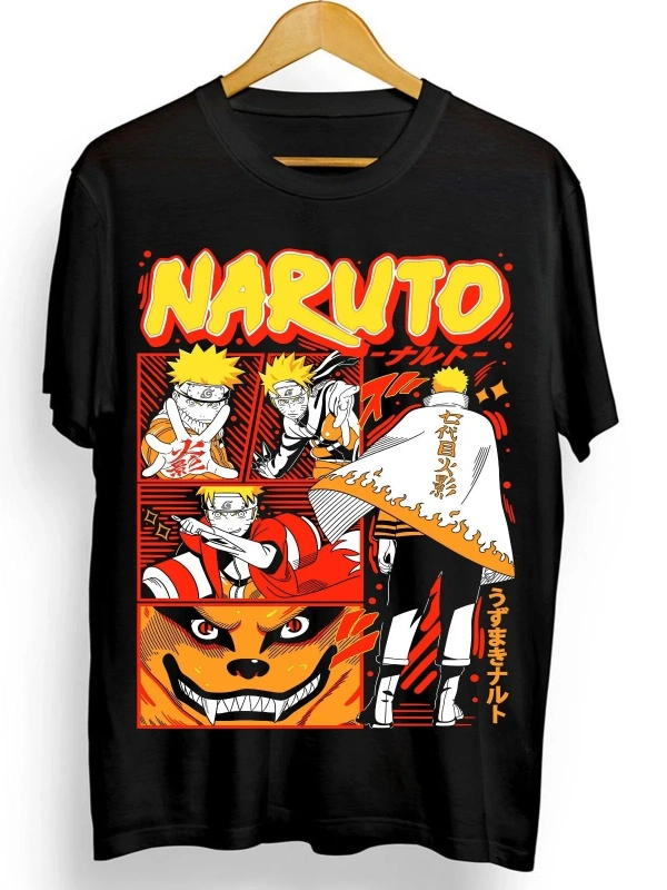 Anime Desenli Unisex Çocuk Tişört  Naruto Shippuden