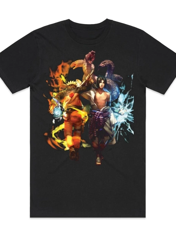 Anime Desenli Unisex Çocuk Tişört  Naruto Uchiha