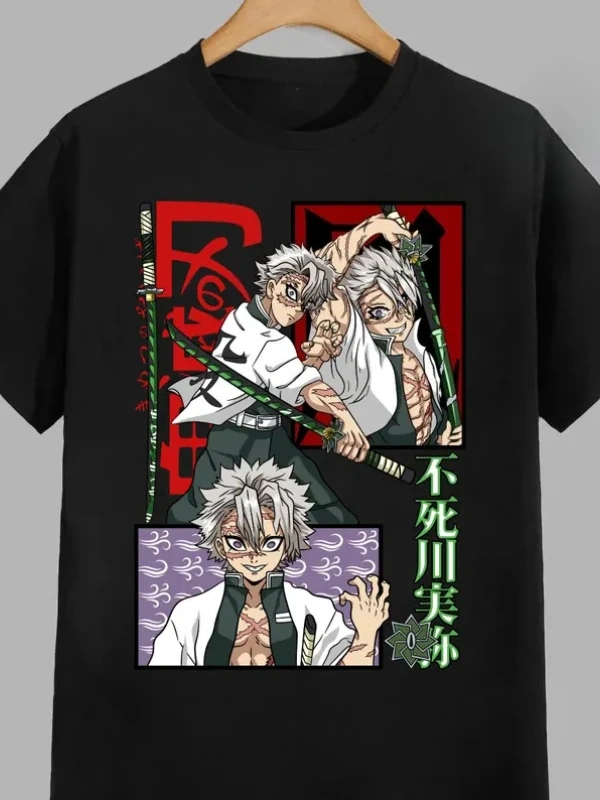 Anime Desenli Unisex Çocuk Tişört  Sanemi iblis avcısı