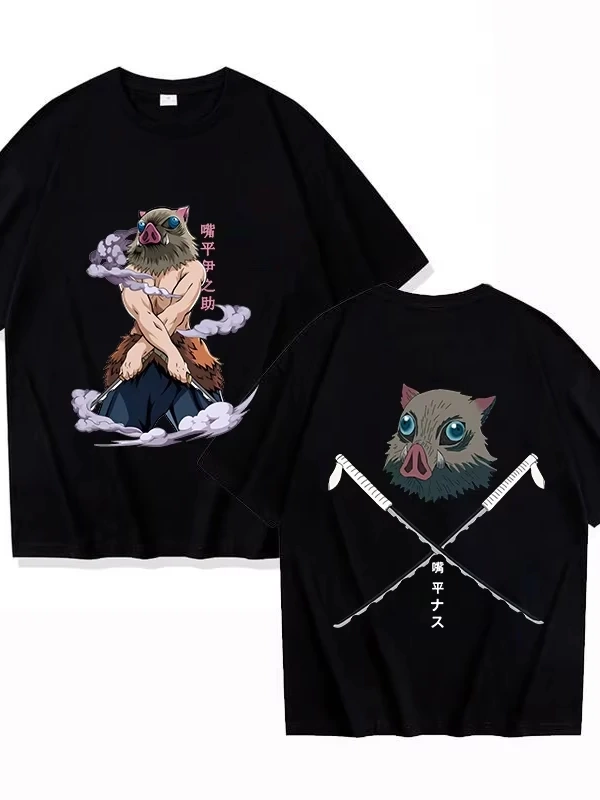 Anime Desenli Unisex Çocuk Tişört  Sıcak Anime Hashibira Inosuke
