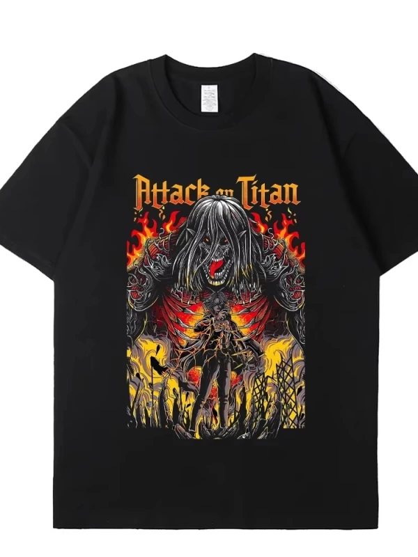 Anime Desenli Unisex Çocuk Tişört  Titan