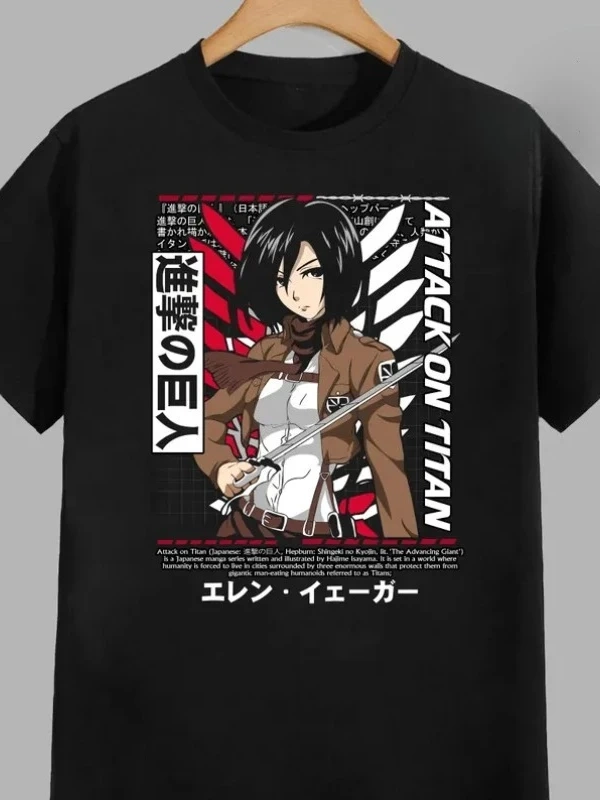 Anime Desenli Unisex Çocuk Tişört  Titanlar Anime