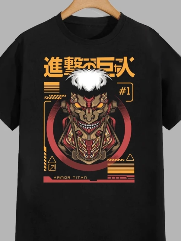 Anime Desenli Unisex Çocuk Tişört  Titanlar Anime