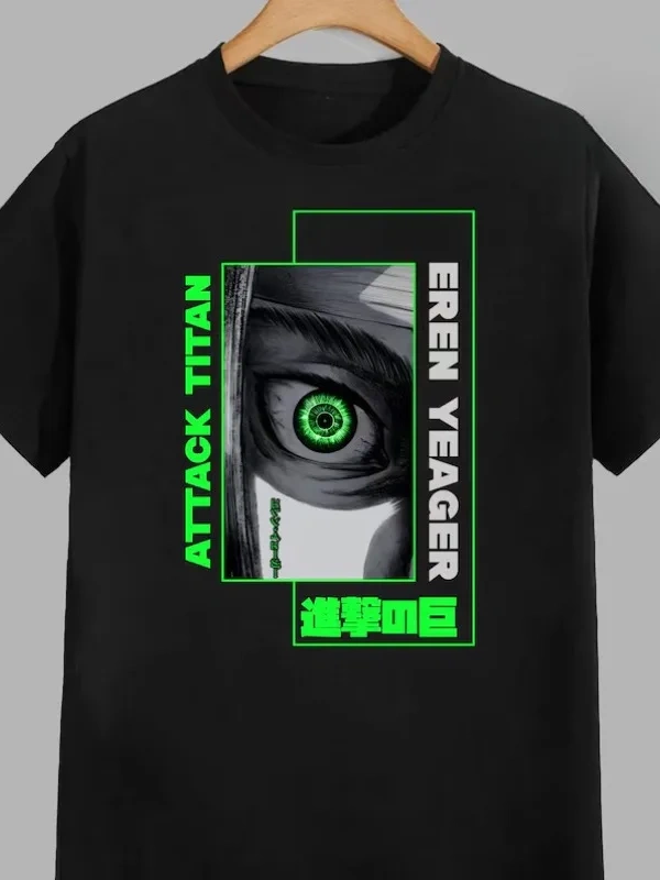 Anime Desenli Unisex Çocuk Tişört  Titanlar Anime