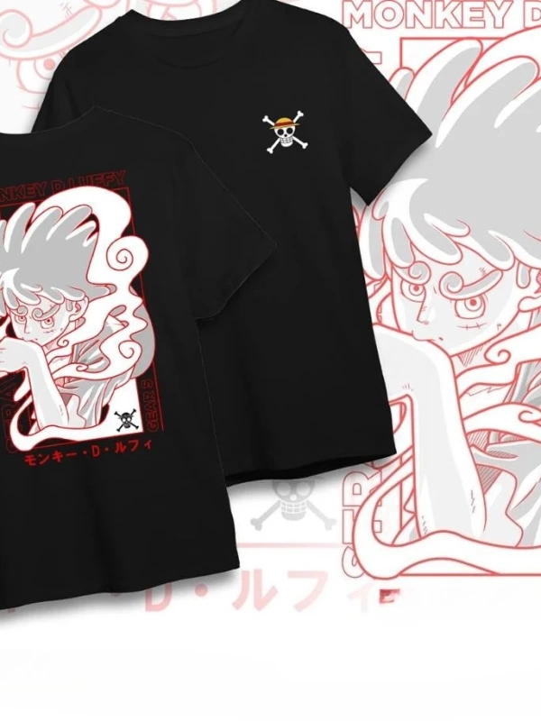Anime Desenli Unisex Çocuk Tişört  Yaz Luffy Zoro Asura