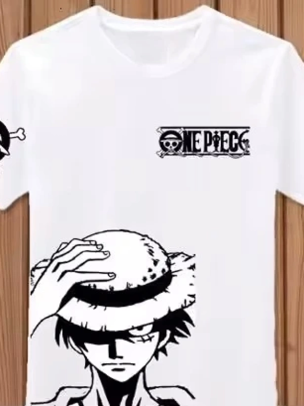 Anime Desenli Unisex Çocuk Tişört  Yaz Luffy Zoro Asura