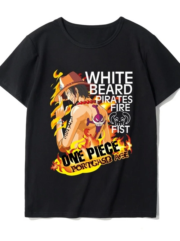 Anime Desenli Unisex Çocuk Tişört  Yaz Luffy Zoro Asura
