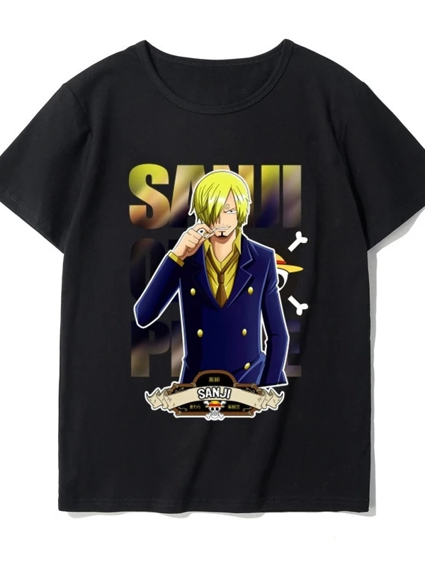 Anime Desenli Unisex Çocuk Tişört  Yaz Luffy Zoro Asura