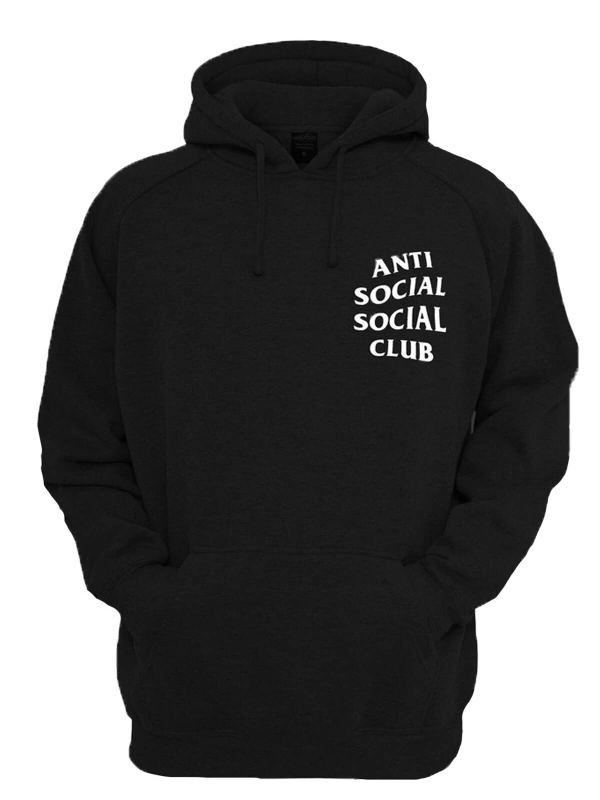 Anti Social Club Hoodie Siyah
