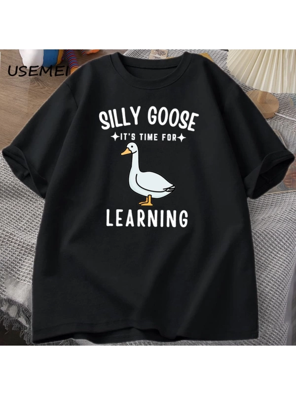 Aptal kaz T Shirt ilk gün okul T-Shirt komik geri okul Tee öğretmen Tshirt erkekler kadınlar