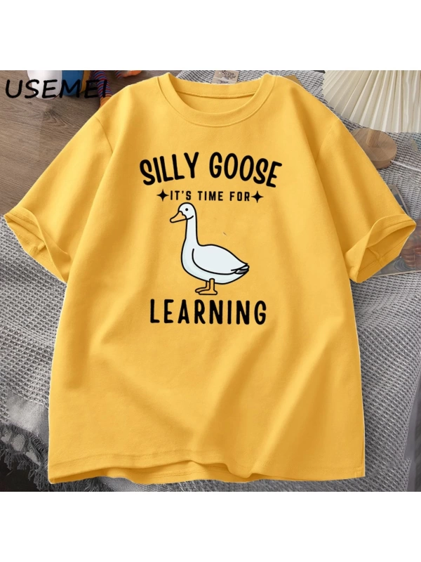 Aptal kaz T Shirt ilk gün okul T-Shirt komik geri okul Tee öğretmen Tshirt erkekler kadınlar