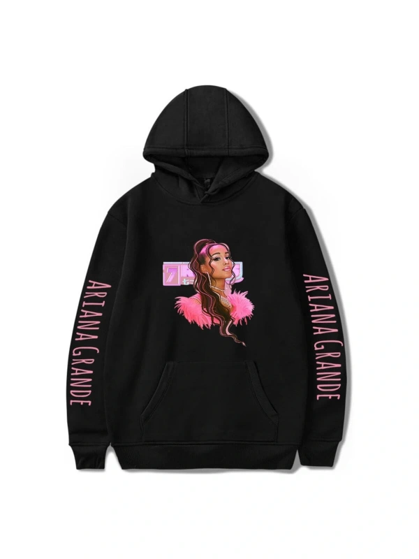 Ariana Grande Hoodie Sweatshirt Unisex 14005 Siyah