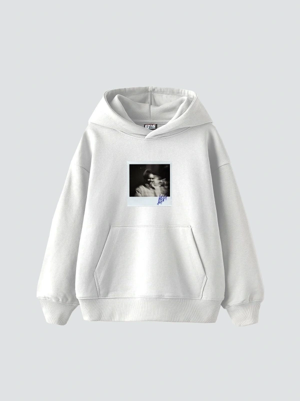 Asap Rocky Baskılı Oversize Unisex Premium Beyaz