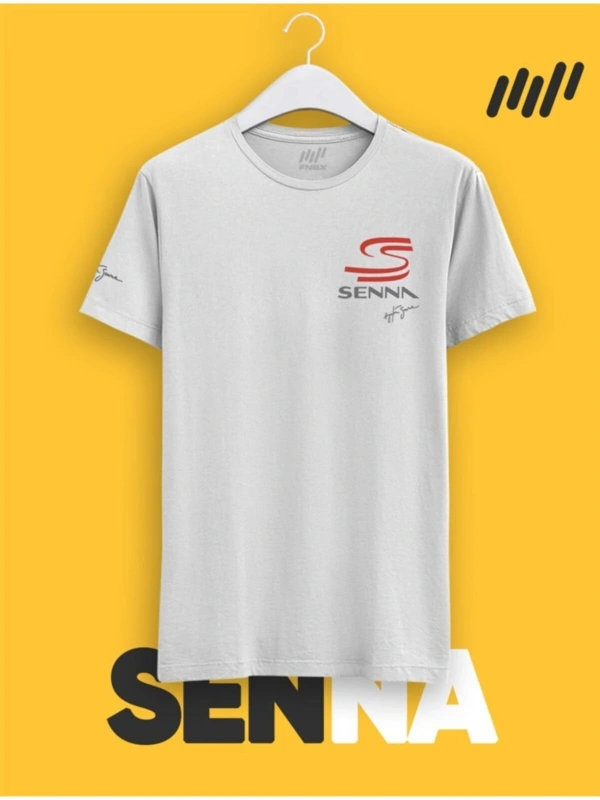 Ayrton Senna Imzalı Senna Logolu Kabartma Baskılı T-shirt