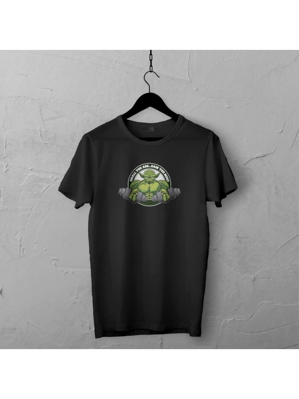Babee Baby Yoda Gym Tasarımlı T-shirt Unisex Prime,çatlama Solma Yapmaz,gym Motivation Tasarı