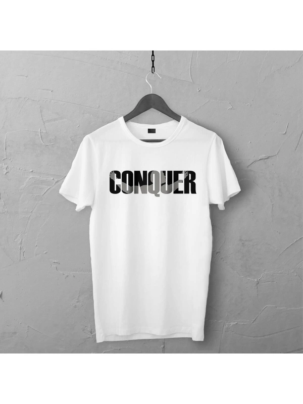 Babee Conquer (arnold) Tasarımlı T-shirt Unisex Prime,çatlama Solma Yapmaz,gym Motivation Tas