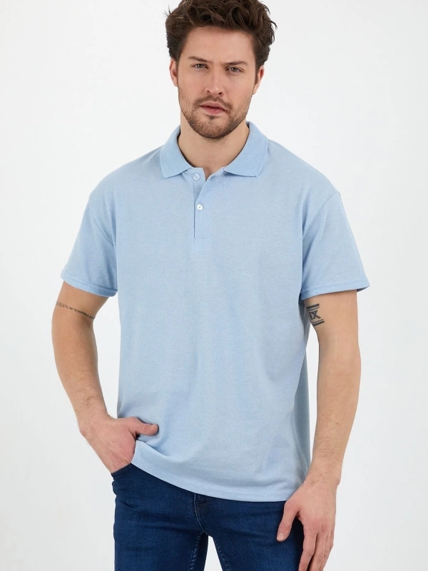 Bebe Mavi Dar/slim Fitt Polo Yaka Tshirt