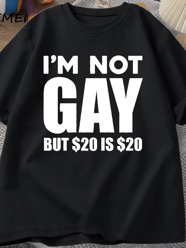 Ben Eşcinsel Değilim Ama 20dir 20 T Shirt Komik Erkek Kadın LGBTQ Eşcinsel Gurur Tişörtleri  2920