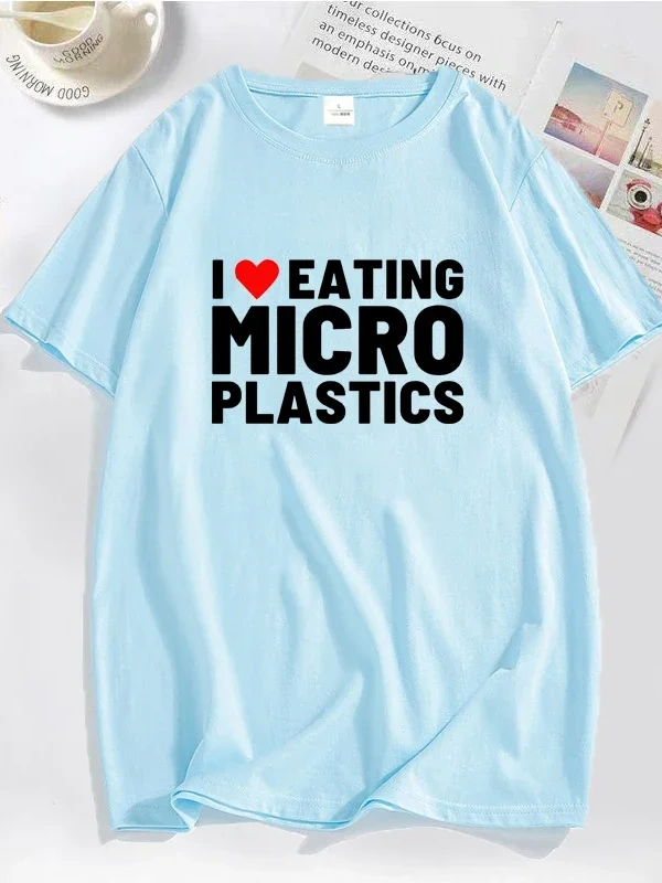 Ben microplastic t-shirt erkekler komik Mmicroplastic mizah mektup baskı Tee Tops yaz pamuklu 3018