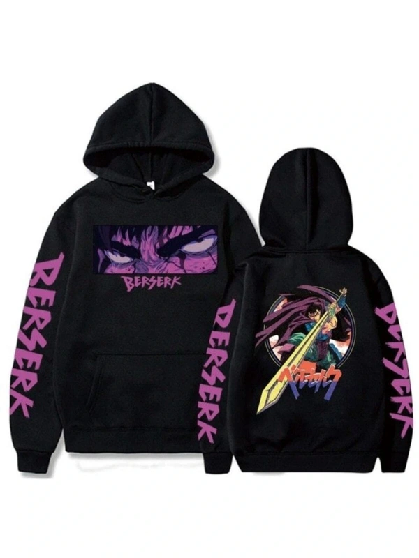 Berserk Anime Kapüşonlu Mod43r14 14811 Siyah