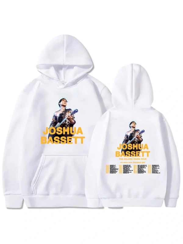 Beyaz AdriftHoodies kıcı Joshua Bassett grafik altın yıl turu yeni Hoodies