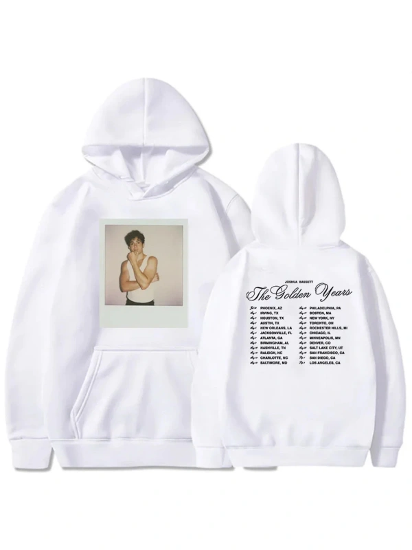 Beyaz Altın yıl turu Joshua Bassett HoodiesUnisex larrahat grafik