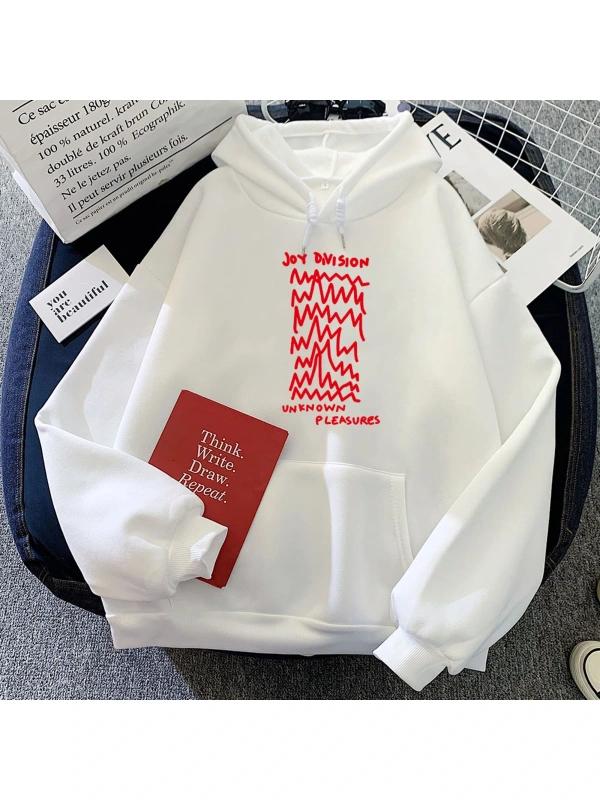 Beyaz Bilinmeyen zevkler sevinç bölümü Hoodies bant grafik Hip Ho