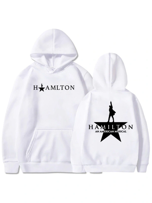 Beyaz Bir amerikan müzikal Hamiltonn Hoodies caderas Con Capuchau