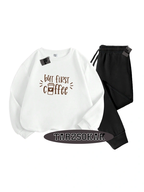 Beyaz Biskilet Coffee Detaylı ikili TAKIM