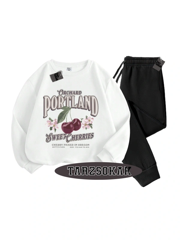 Beyaz Biskilet Orchard Detaylı ikili TAKIM