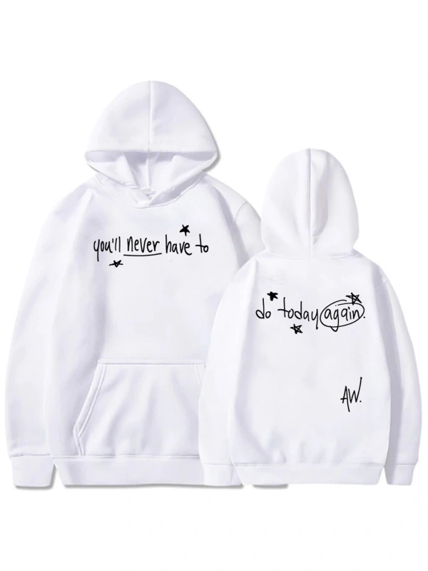 Beyaz Bugün Asla Yine Yapacağınız Alex Warren kıcı Grafik Hip Hopo