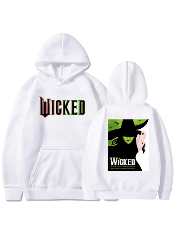 Beyaz Fantasy Movies Wicked Graphic Hoodies Sudaderas Con Capucha Hooded