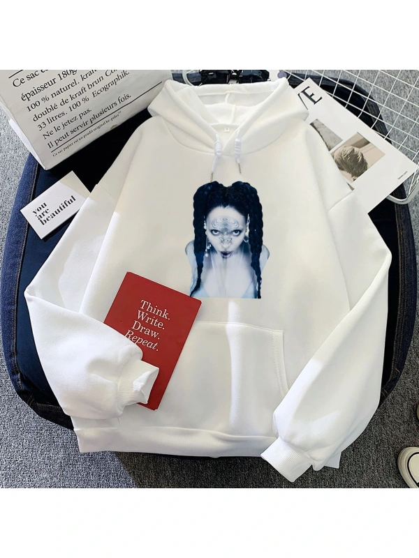 Beyaz Grafik Hoodies eueua FKA dallar kıcı baskılar