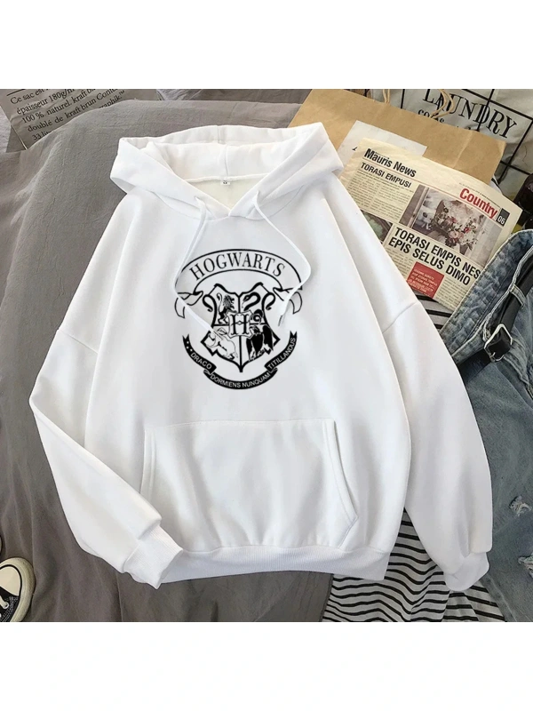 Beyaz Hogwarts Printed Autumn Winter Long