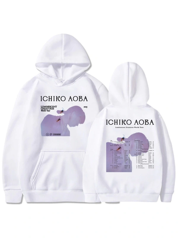 Beyaz Ichiko Aoba Lüminesans Yaratıklar Dünya Turu Japon kıcı Grafik Uzun K