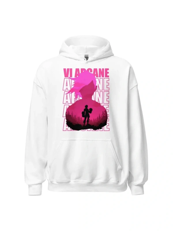 Beyaz Jinx Arcane Anime Karikatür Hediye Anime Lover Jinx Grafik Tüm Boyut Kazak Uzun Kollu