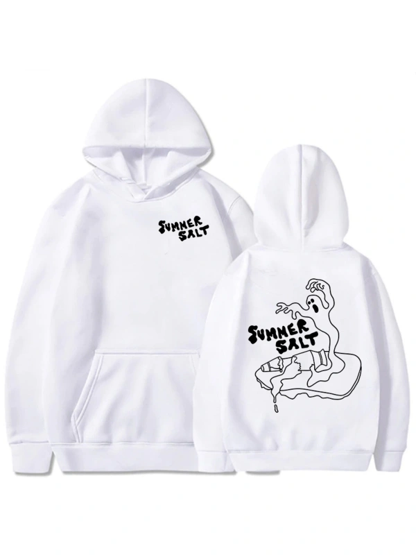 Beyaz Karikatür Grafik Yaz Tuz Grubu Hip Hop Moletom Feminino