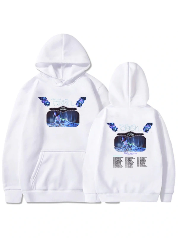 Beyaz Kehlani Crash World Tour for Roupas Femininas Winter Warm Hooded Pullo